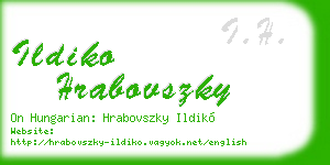 ildiko hrabovszky business card