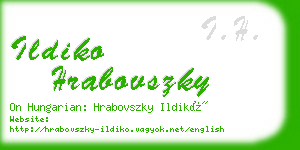 ildiko hrabovszky business card